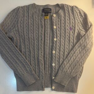 Polo by Ralph Lauren Gray Cable Knit Sweater